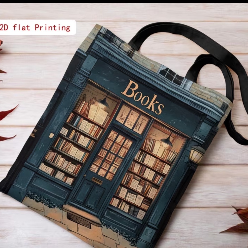 Book Lovers Bookstore Print Tote Bag New - Picture 3 of 4
